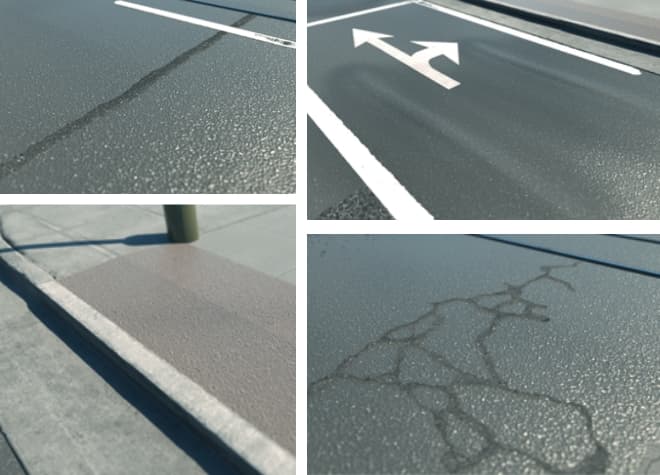 Vergießen und Verfüllen von Rissen, Fugen und Öffnungen in Asphalt mit Triflex PMMA-Systemen