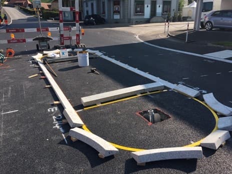 Sichere Lösung für Verkehrsinseln in Suhr