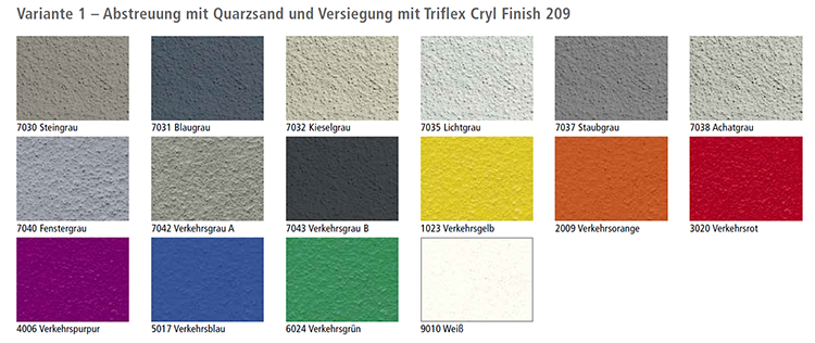 Triflex ProPark Variante 1 Farbtöne