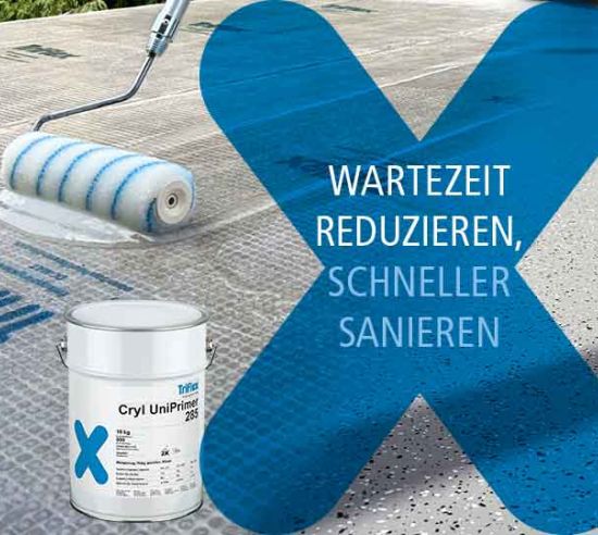 Balkon Entkopplungssystem Triflex ProDrain mit UniPrimer 285