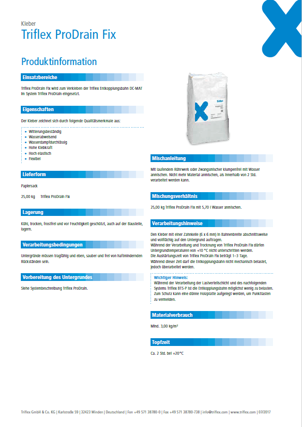 Triflex ProDrain Fix Produktinformation