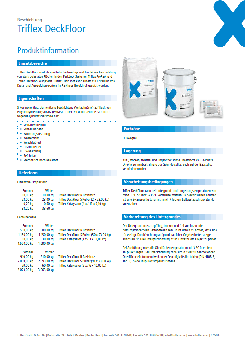Triflex DeckFloor Produktinformation