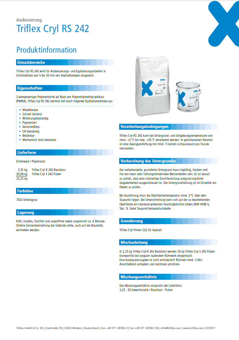Triflex Cryl RS 242 Produktinformation