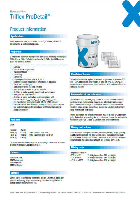 Triflex ProDetail product information