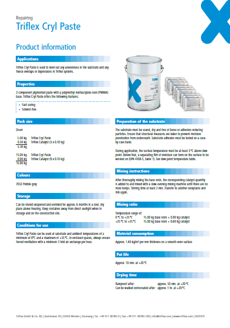 Triflex Cryl Paste product information