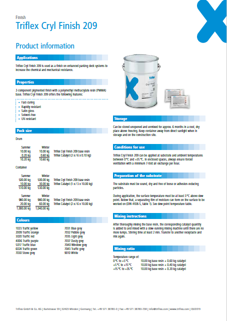 Triflex Cryl Finish 209 product information