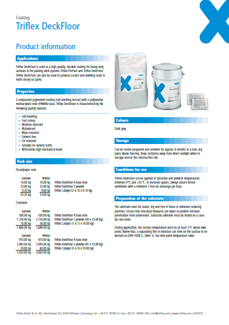 Triflex DeckFloor product information