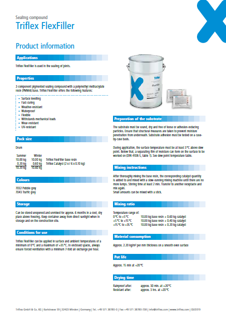 Triflex FlexFiller product information