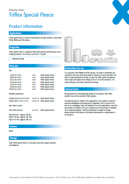 Triflex Special Fleece product information
