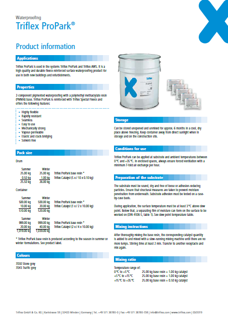 Triflex ProPark product information