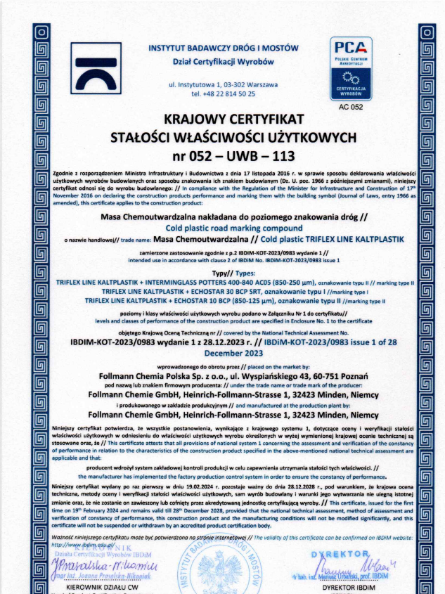 KCSWU Triflex Line Kaltplastik 