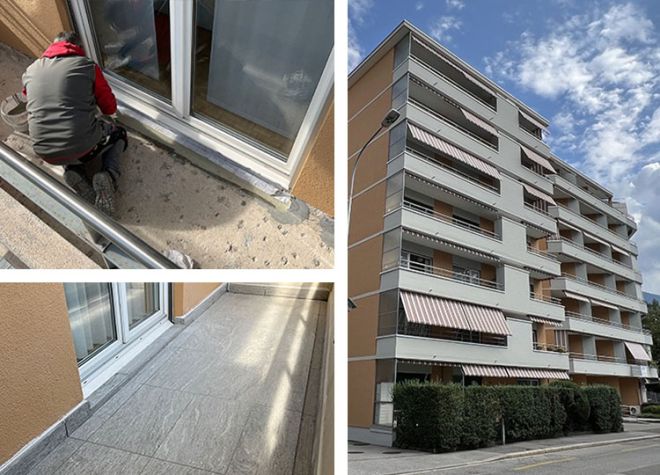 Mosaik Risanamento terrazze Triflex BWS Residenza Al Tiglio Lugano-Cassarate