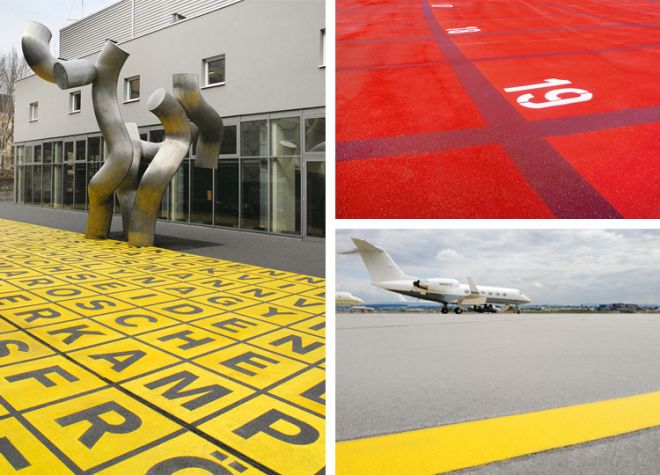 Flughäfen, Farb- und Designflächen