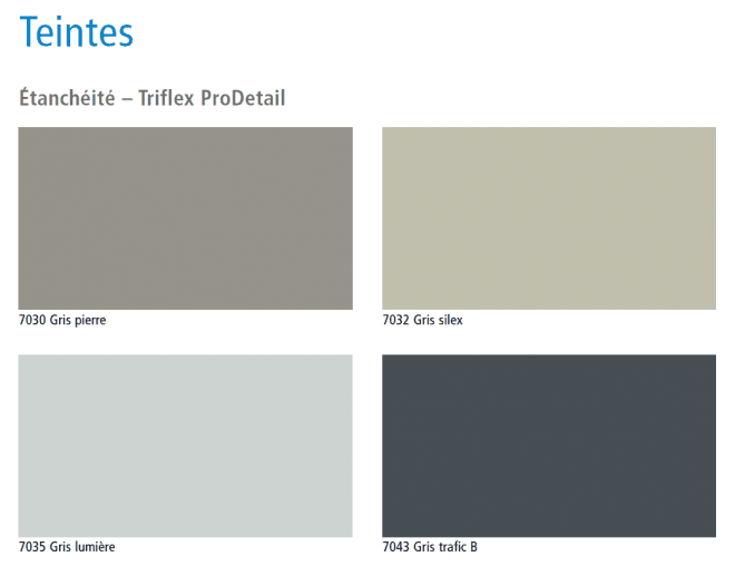Teintes Triflex ProDetail